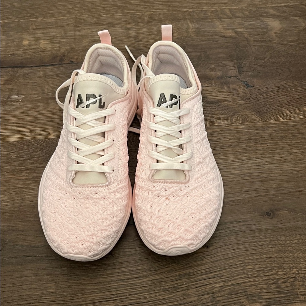 APL Light Pink Knit Running Shoes